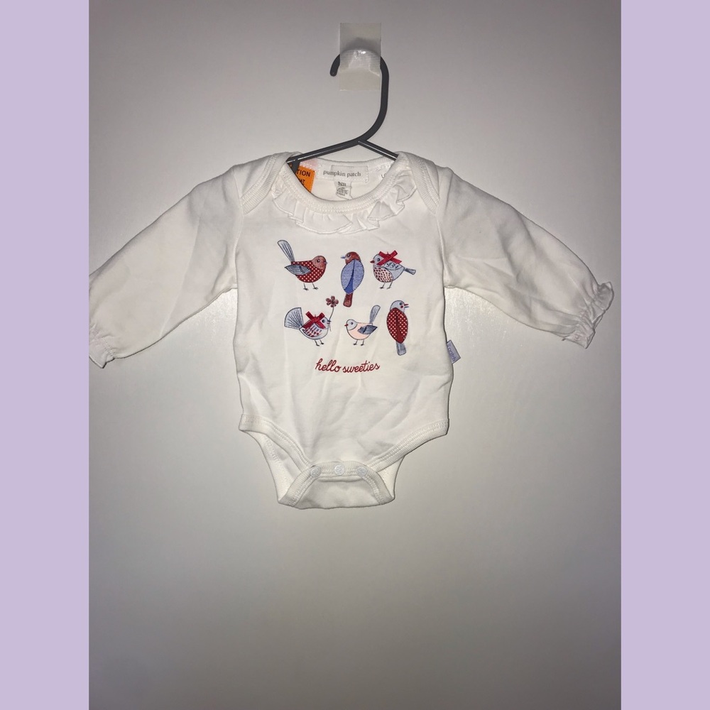“Hello Seeeties” long sleeve onesie